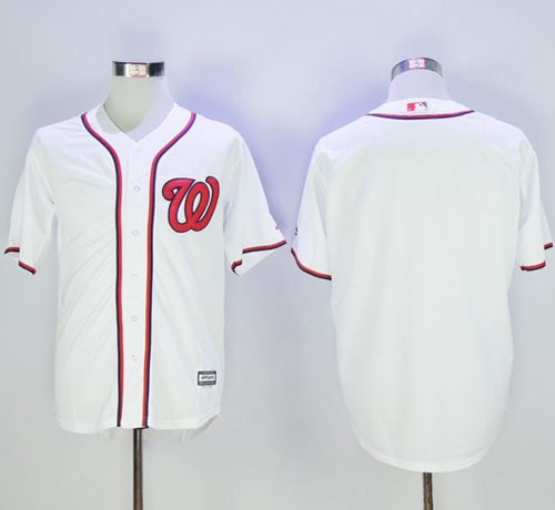 Nationals Blank White New Cool Base Stitched Jersey