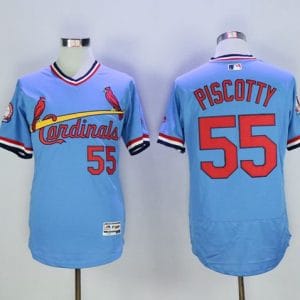 Cardinals #55 Stephen Piscotty Light Blue Flexbase Authentic Collection Cooperstown Stitched Jersey