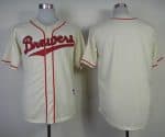 Brewers Blank Cream 1948 Turn Back The Clock Stitched Jersey