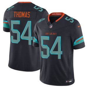 Miami Dolphins #54 Zach Thomas Black 2025 F.U.S.E. ¡°Rivalries¡± Vapor Limited Football Stitched Jersey