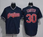 Indians #30 Joe Carter Navy Blue New Cool Base Stitched Jersey