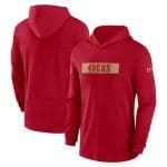 San Francisco 49ers Red Sideline Performance Hoodie