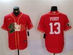 San Francisco 49ers #13 Brock Purdy Red Mexico With Patch Stitched Jersey