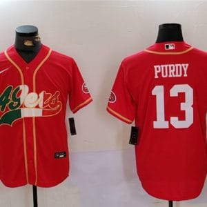 San Francisco 49ers #13 Brock Purdy Red Mexico With Patch Stitched Jersey