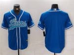 Detroit Lions Blank Blue Cool Base Stitched Jersey