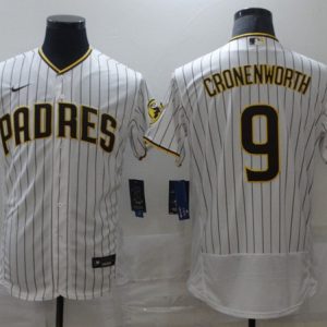 San Diego Padres #9 Jake Cronenworth White Flex Base Stitched Jersey
