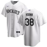 Colorado Rockies #38 Victor Vodnik White Cool Base Stitched Jersey