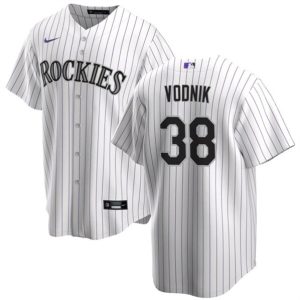 Colorado Rockies #38 Victor Vodnik White Cool Base Stitched Jersey