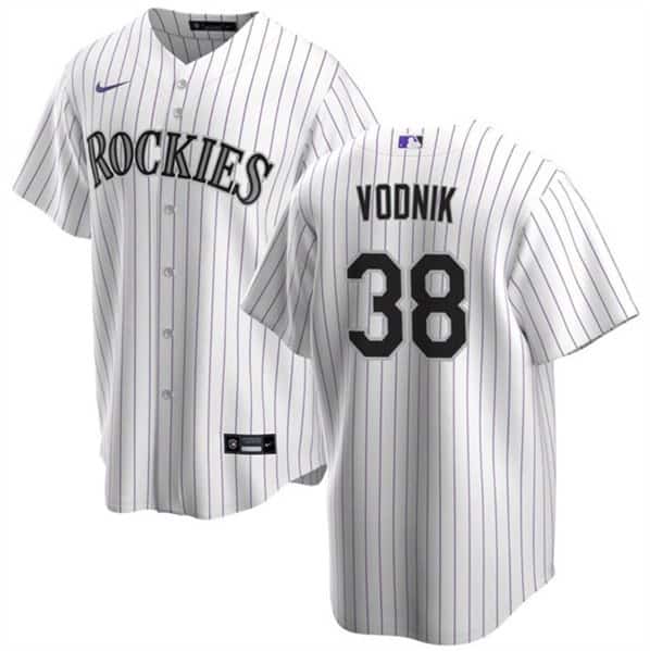 Colorado Rockies #38 Victor Vodnik White Cool Base Stitched Jersey