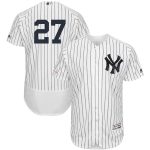 New York Yankees #27 Giancarlo Stanton White Flex Base Stitched Jersey