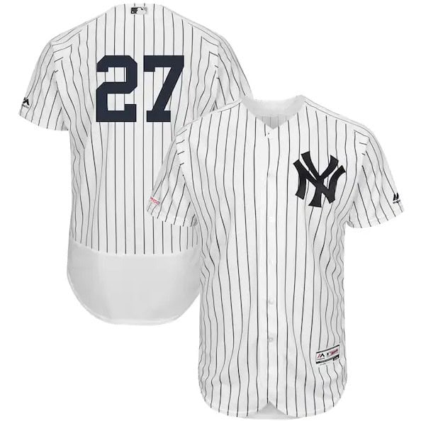 New York Yankees #27 Giancarlo Stanton White Flex Base Stitched Jersey