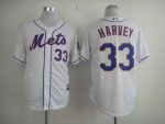 Mets #33 Matt Harvey White Cool Base Stitched Jersey