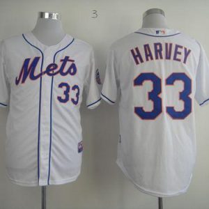 Mets #33 Matt Harvey White Cool Base Stitched Jersey