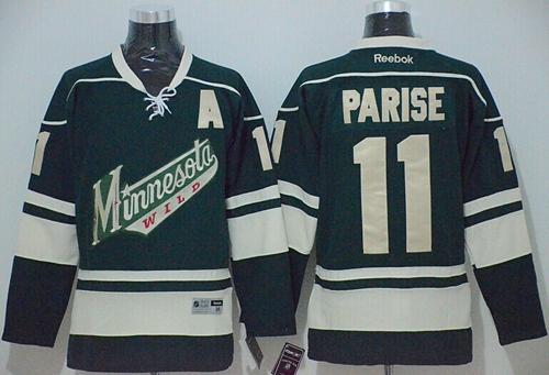 Wild #11 Zach Parise Green Stitched Jersey