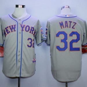 Mets #32 Steven Matz Grey Road Cool Base Stitched Jersey