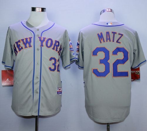 Mets #32 Steven Matz Grey Road Cool Base Stitched Jersey