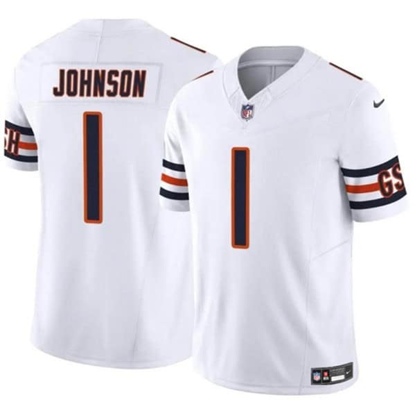 Chicago Bears #1 Jaylon Johnson White 2024 F.U.S.E. Vapor Stitched Jersey