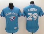Blue Jays #29 Joe Carter Light Blue Flexbase Authentic Collection Cooperstown Stitched Jersey