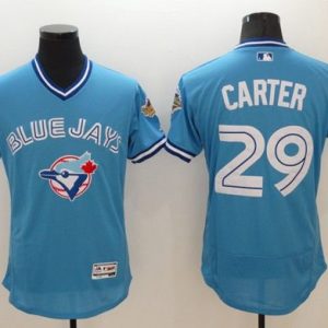 Blue Jays #29 Joe Carter Light Blue Flexbase Authentic Collection Cooperstown Stitched Jersey