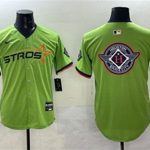 Houston Astros Team Big Logo Green 2025 City Connect Limited Stitched Jersey