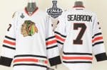 Blackhawks #7 Brent Seabrook White 2015 Stanley Cup Stitched Jersey
