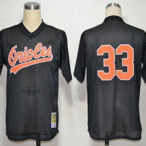 Mitchell And Ness Orioles #33 Eddie Murray Throwback Black Stitched Jersey