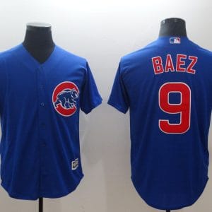 Cubs #9 Javier Baez Royal Throwback Cool Base Stitched Jersey