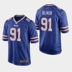 Buffalo Bills #91 Ed Oliver Blue Stitched Jersey