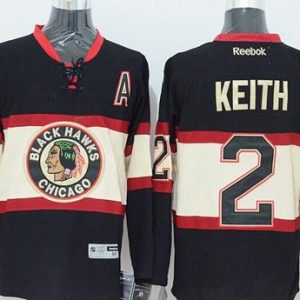 Blackhawks #2 Duncan Keith Black New Third Stitched Jersey