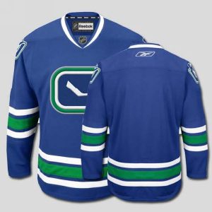 Canucks Blank Stitched Blue Third Jersey