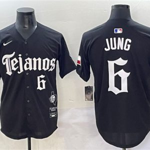 Texas Rangers #6 Josh Jung Black Mexico 2025 Vapor Premier Limited Stitched Jersey