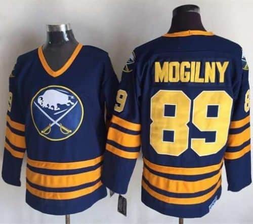 Sabres #89 Alexander Mogilny Navy Blue CCM Throwback Stitched Jersey
