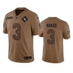 Arizona Cardinals #3 Budda Baker 2023 Brown Salute To Service Limited Stitched Jersey