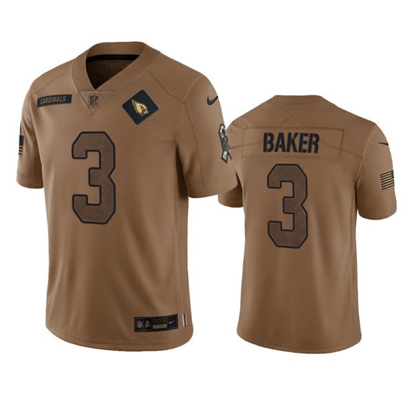 Arizona Cardinals #3 Budda Baker 2023 Brown Salute To Service Limited Stitched Jersey