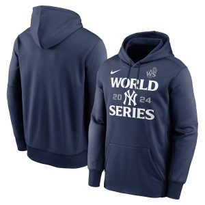 New York Yankees Navy 2024 World Series Collection Therma Pullover Hoodie