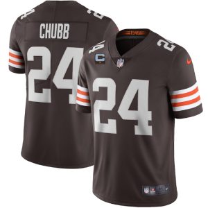 Cleveland Browns 2022 #24 Nick Chubb Brown With 1-Star C Patch Vapor Untouchable Limited Stitched Jersey