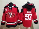 San Francisco 49ers #97 Nick Bosa Red All Stitched Sweatshirt Hoodie