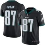 Eagles #87 Brent Celek Black Stitched Limited Rush Nike Jersey
