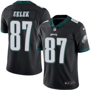 Eagles #87 Brent Celek Black Stitched Limited Rush Nike Jersey
