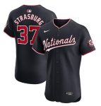 Washington Nationals #37 Stephen Strasburg Navy Alternate Elite Stitched Jersey