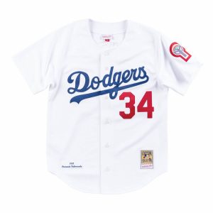 Los Angeles Dodgers #34 Fernando Valenzuela Stitched Baseball Jersey