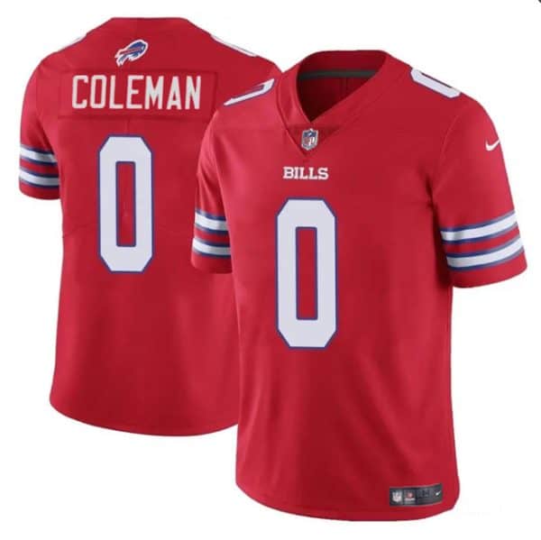 Buffalo Bills #0 Keon Coleman Red 2024 Draft Vapor Untouchable Limited Stitched Jersey