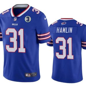Buffalo Bills #31 Damar Hamlin Blue With NO.3 Patch Vapor Untouchable Limited Stitched Jersey