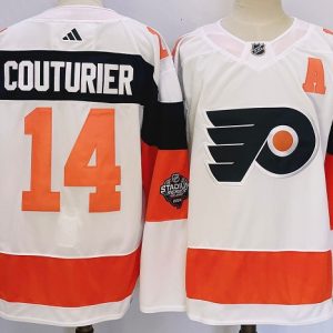 Philadelphia Flyers #14 Sean Couturier White 2023-2024 Stadium Series Stitched Jersey