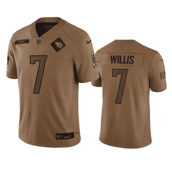 Tennessee Titans #7 Malik Willis 2023 Brown Salute To Service Stitched Jersey