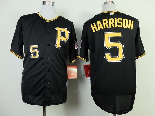 Pirates #5 Josh Harrison Black Cool Base Stitched Jersey