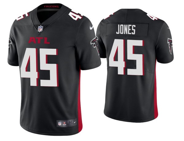 Atlanta Falcons #45 Deion Jones 2020 Black Vapor Untouchable Limited Stitched Jersey