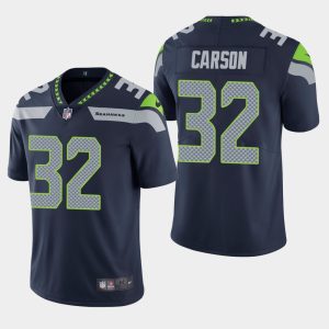 Seahawks #32 Chris Carson Navy Vapor Untouchable Limited Stitched Jersey
