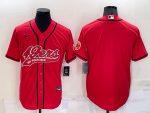 San Francisco 49ers Blank Red Cool Base Stitched Baseball Jersey