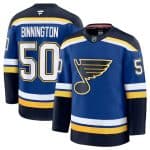 St. Louis Blues #50 Jordan Binnington Blue 2024-25 Home Stitched Jersey